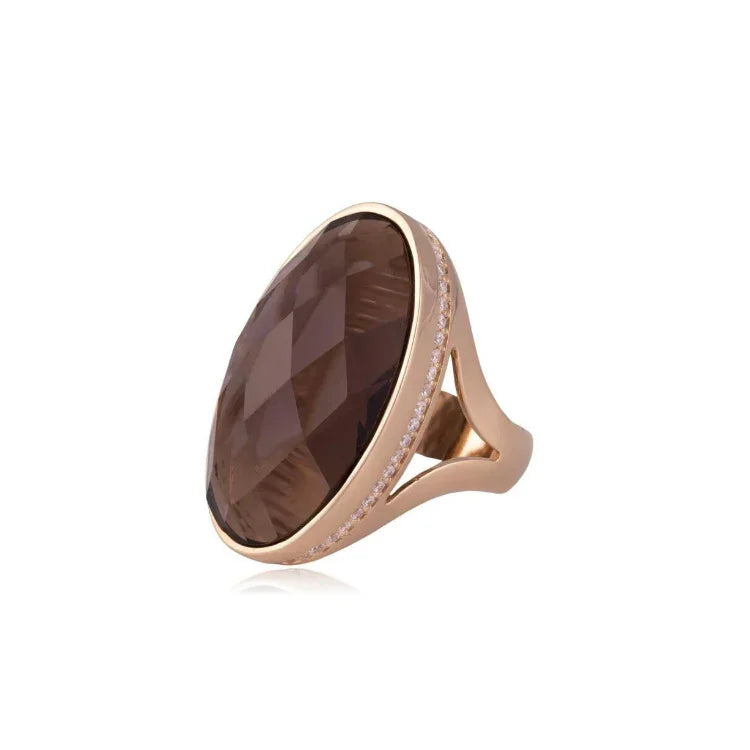 SMOKY QUARTZ SHINE RING | GOLD PLATED | NEW RADIANT RANGE | BRAINSTORM JEWELRY - Brainstorm Jewelry