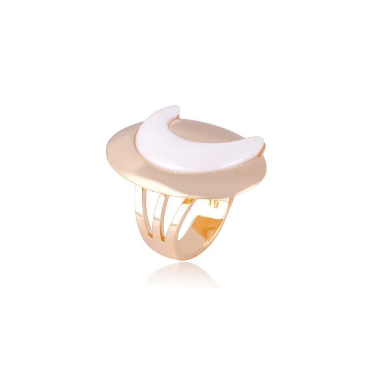PORCELAIN INFINITE RING | GOLD PLATED | OPULENCE | BRAINSTORM JEWELRY - Brainstorm Jewelry