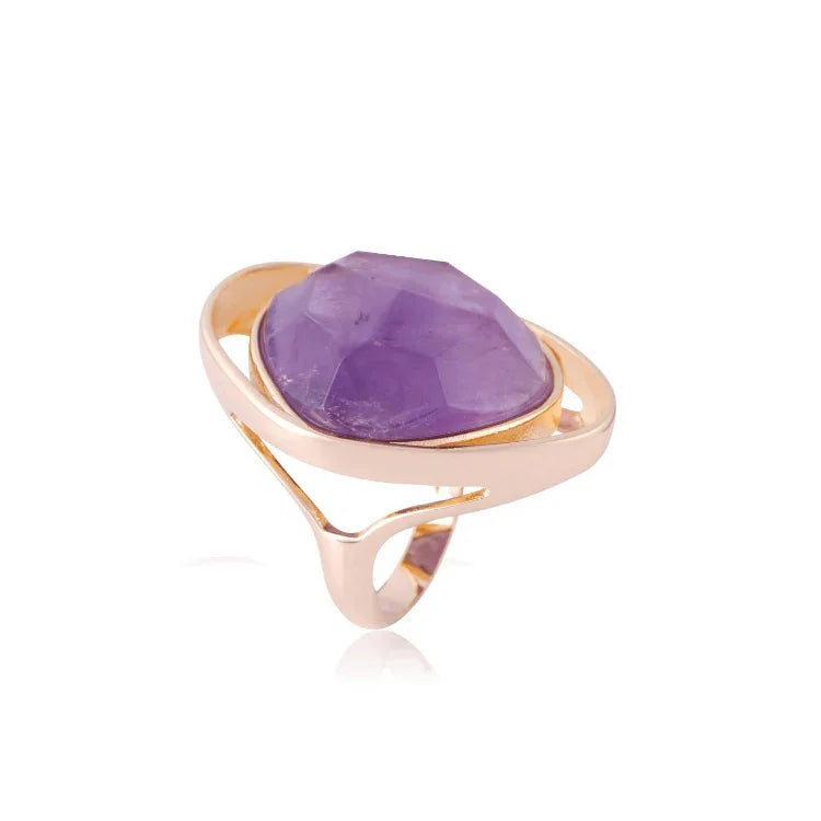 AMETHYST ZENITH RING | GOLD PLATED | OPULENCE | BRAINSTORM JEWELRY - Brainstorm Jewelry