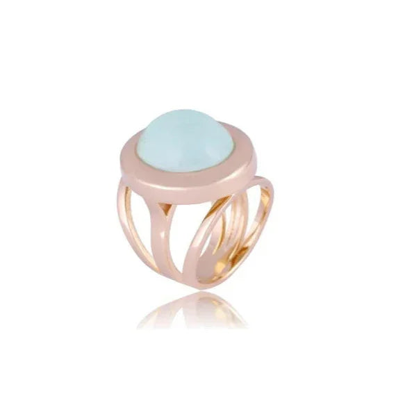 AQUAMARINE CRYSTAL RING | GOLD PLATED | OPULENCE | BRAINSTORM JEWELRY - Brainstorm Jewelry