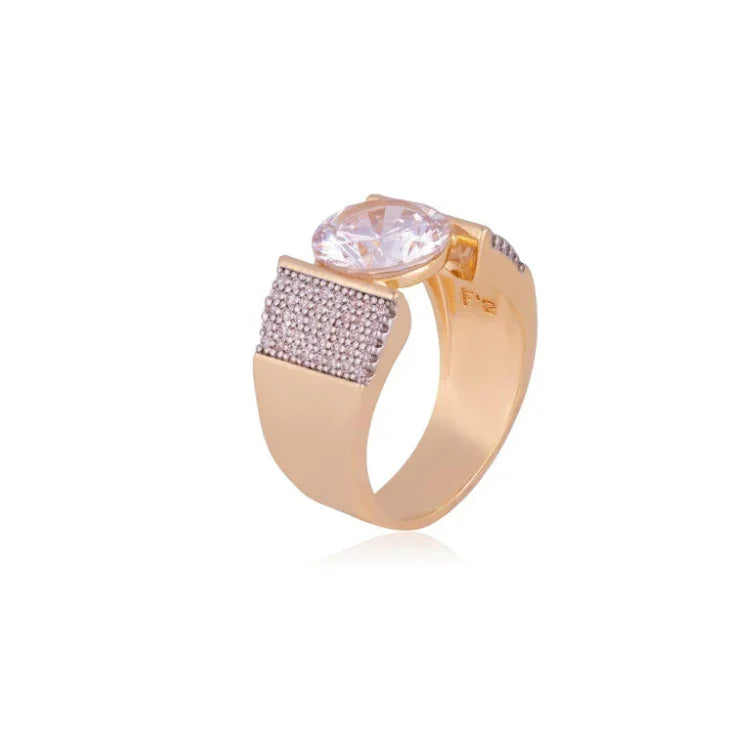 SOLITAIRE CRYSTAL LUXURY RING | GOLD PLATED | OPULENCE | BRAINSTORM JEWELRY - Brainstorm Jewelry