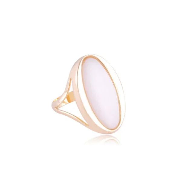 MOTHER OF PEARL RING | GOLD PLATED | BRAINSTORM JEWELRY - Brainstorm Jewelry
