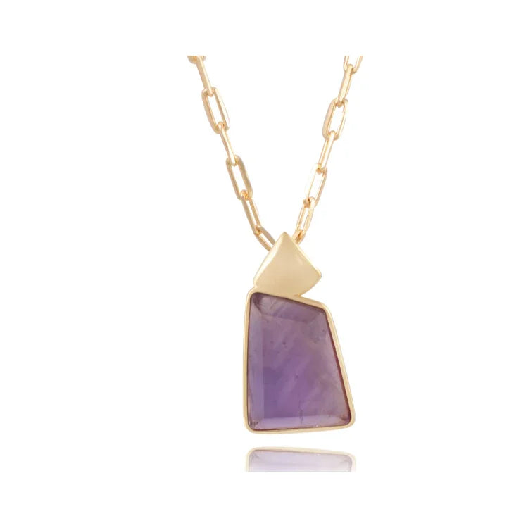 AMETHYST LAVENDER NECKLACE | GOLD PLATED | OPULENCE | BRAINSTORM JEWELRY - Brainstorm Jewelry