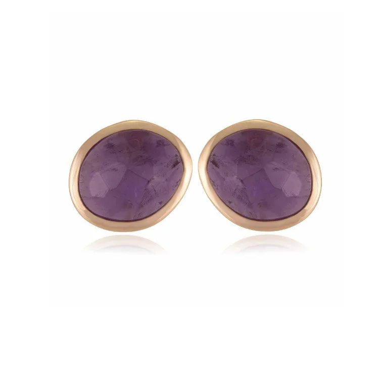 AMETHYST ASTORIA EARRING | GOLD PLATED | NYFW | BRAINSTORM JEWELRY - Brainstorm Jewelry