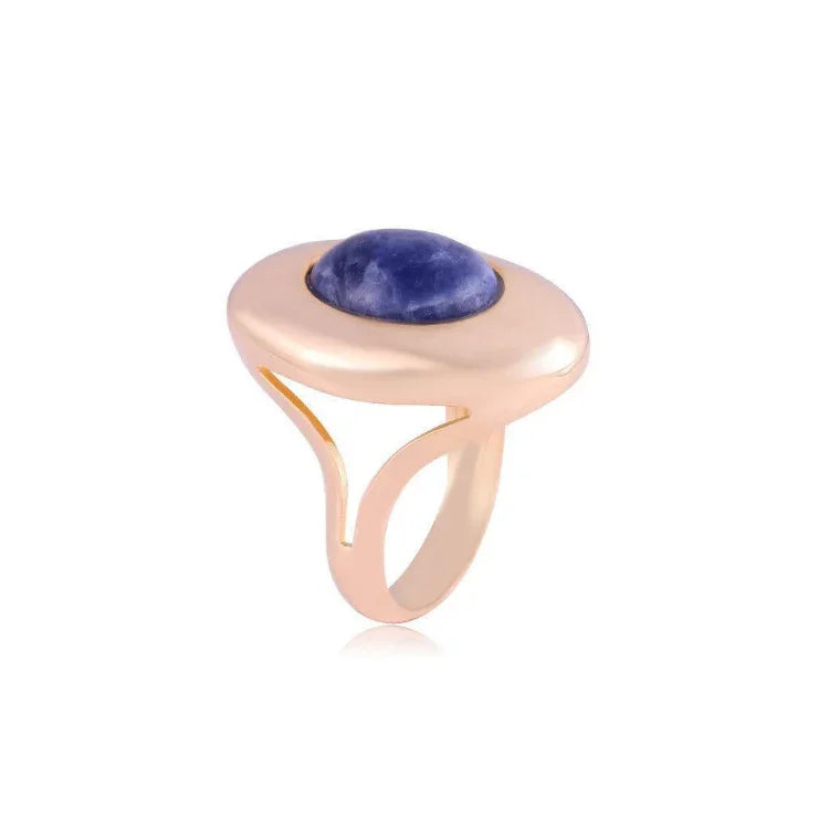 SODALITE RING | GOLD PLATED | OPULENCE | BRAINSTORM JEWELRY - Brainstorm Jewelry