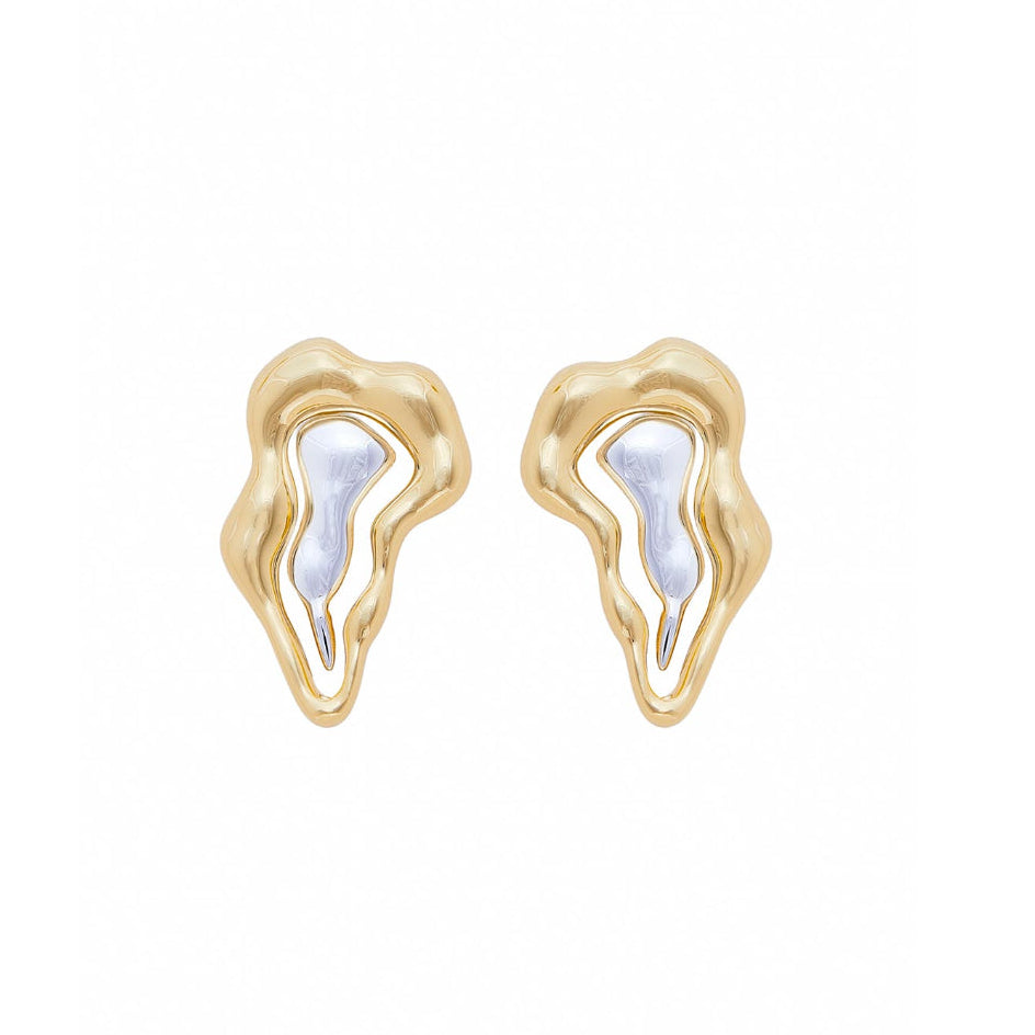 AUTHENTIC BIG EARRING| 18K GOLD PLATED | UNSTOPPABLE COLLECTION | BRAINSTORM JEWELRY