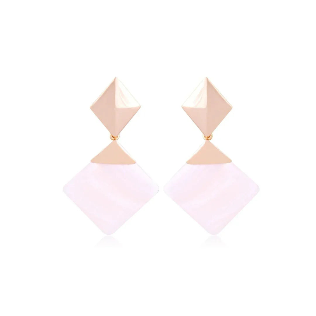 MOTHER OF PEARL HARLEM EARRING |GOLD-PLATED | NYFW | BRAINSTORM JEWELRY - Brainstorm Jewelry