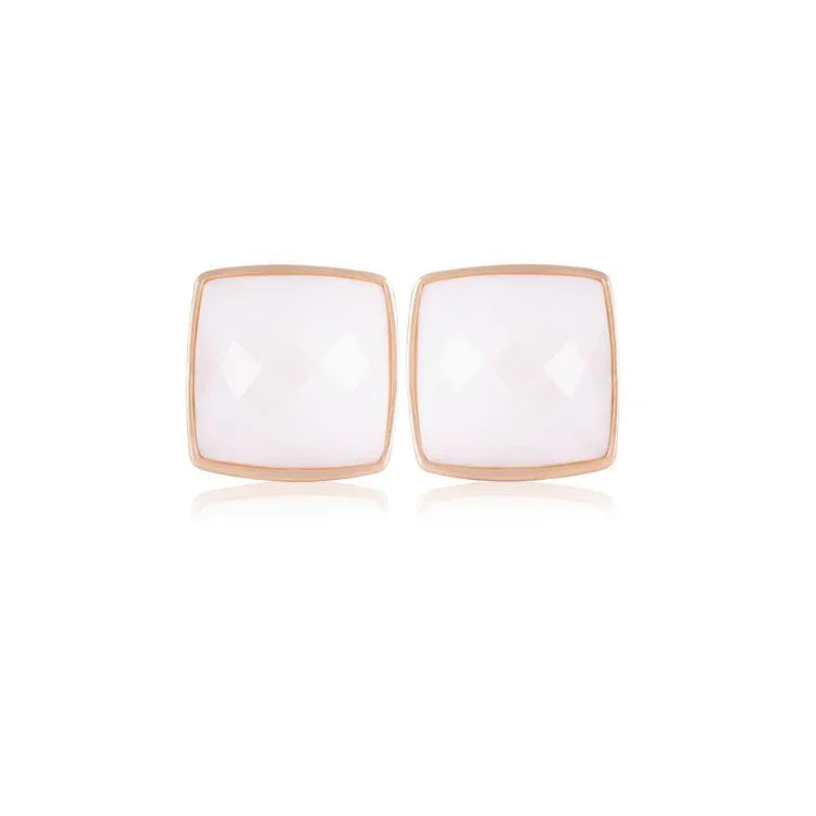 MOTHER OF PEARL HARLEM SQUARE EARRING | GOLD-PLATED | NYFW | BRAINSTORM JEWELRY - Brainstorm Jewelry