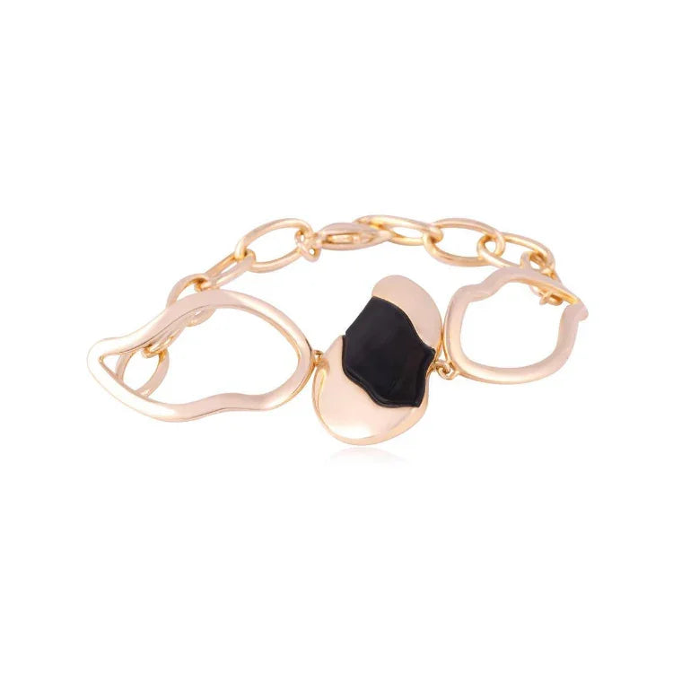 BLACK OBSIDIAN MANHATTAN BRACELET| GOLD PLATED | NYFW | BRAINSTORM JEWELRY - Brainstorm Jewelry