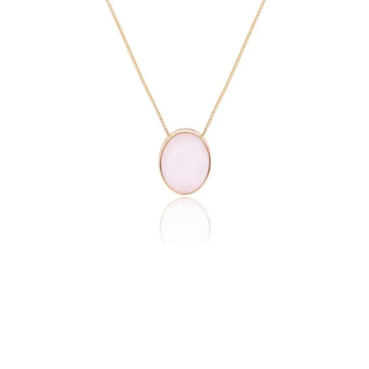 MILKY QUARTZ TRIBECA BIG NECKLACE | GOLD PLATED | NYFW | BRAINSTORM JEWELRY - Brainstorm Jewelry