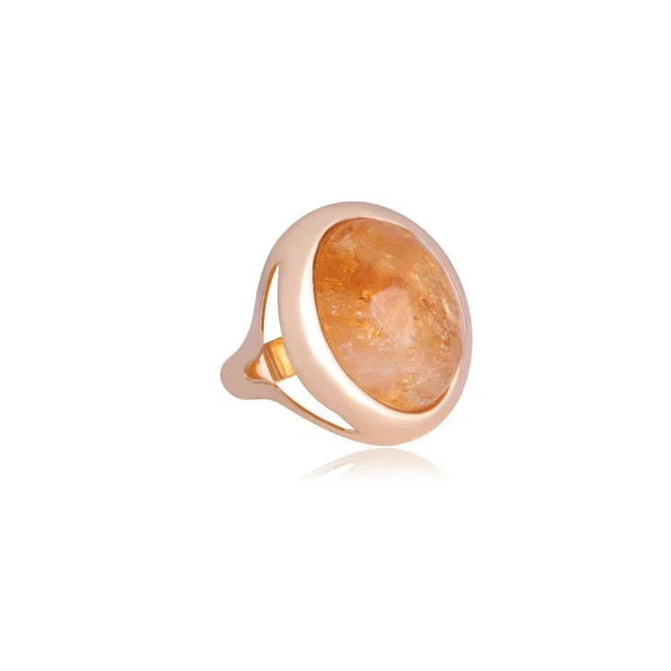 CITRINE RING CITY LIGHTS RING | GOLD PLATED | NYFW | BRAINSTORM JEWELRY - Brainstorm Jewelry