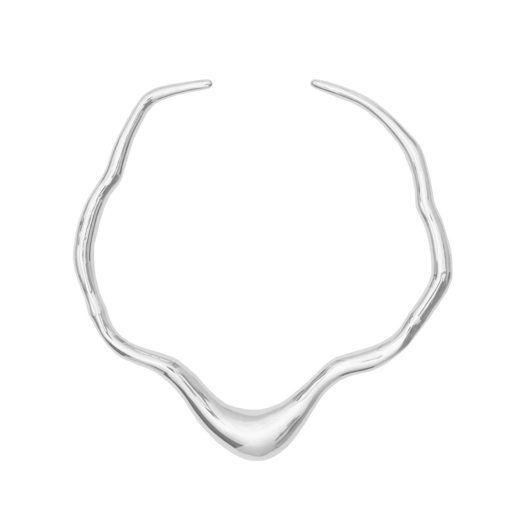 LUMINOUS COLLAR NECKLACE | SILVER PLATED | UNSTOPPABLE COLLECTION | BRAINSTORM JEWELRY