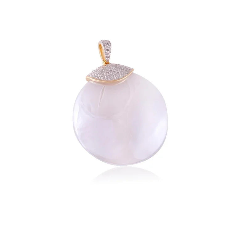 WHITE AGATE URBAN OASIS PENDANT | GOLD PLATED | NYFW | BRAINSTORM JEWELRY - Brainstorm Jewelry