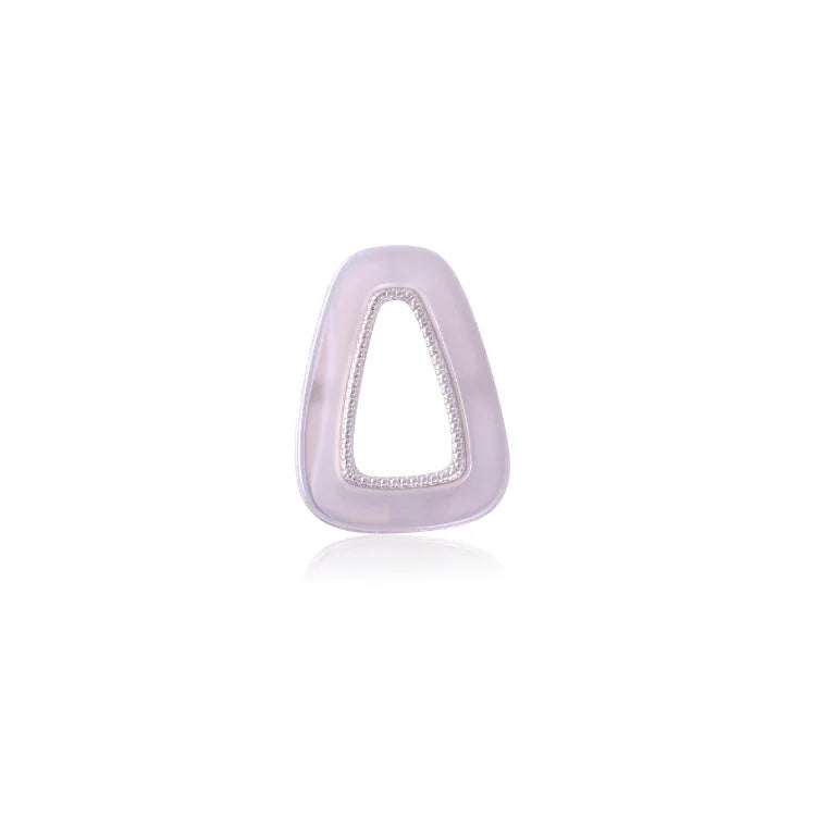 WHITE AGATE LIBERTY LUXE PENDANT | WHITE RHODIUM | NYFW | BRAINSTORM JEWELRY - Brainstorm Jewelry