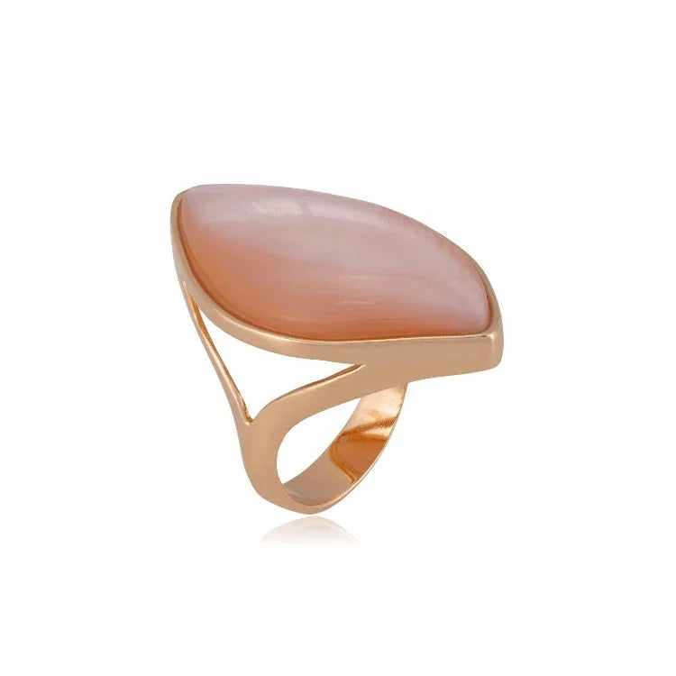 PINK MOTHER OF PEARL ELYSIA RING | GOLD PLATED | NEW RADIANT RANGE | BRAINSTORM JEWELRY - Brainstorm Jewelry