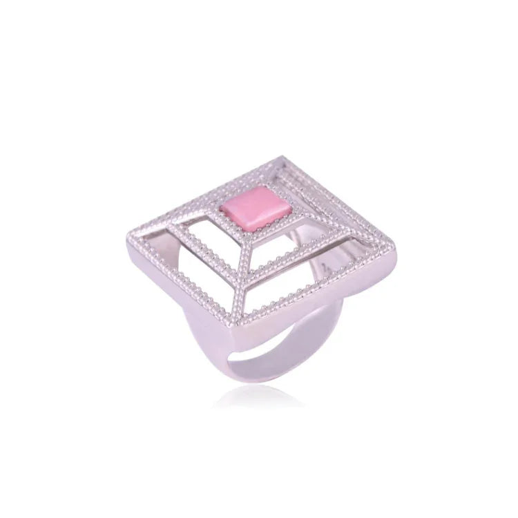 ROSE QUARTZ CASSIS JOY RING | WHITE RHODIUM | SHINE BRIGHT | BRAINSTORM JEWELRY - Brainstorm Jewelry