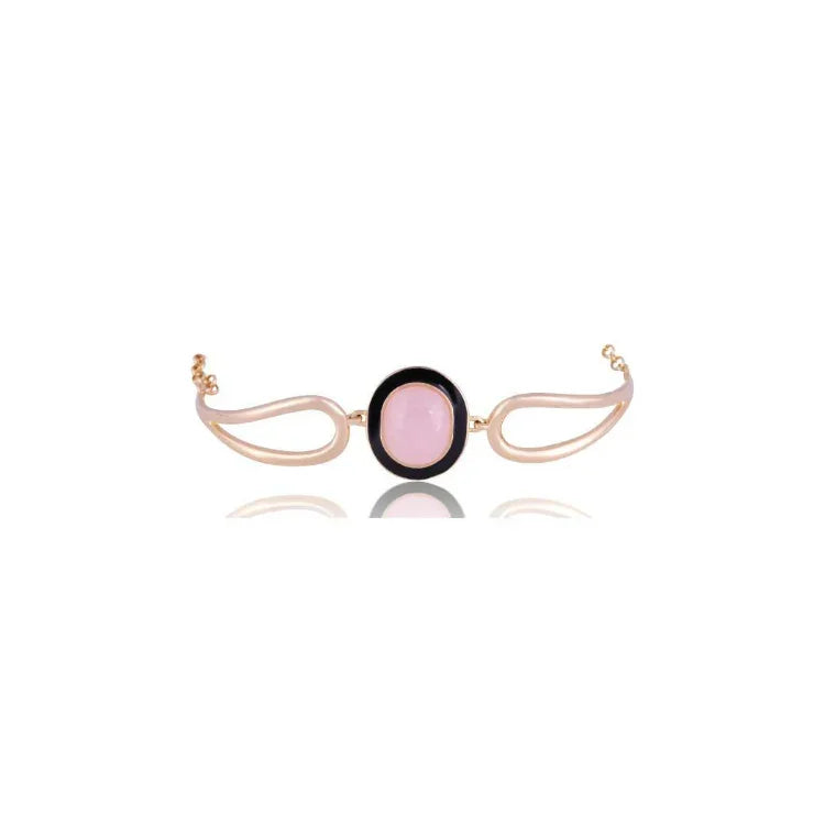 ROSE QUARTZ SHIMMER BRACELET | GOLD PLATED | OPULENCE | BRAINSTORM JEWELRY - Brainstorm Jewelry