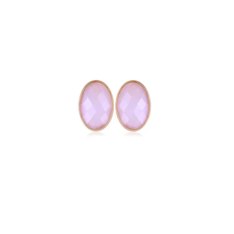MILKY QUARTZ LIGHT EARRING | GOLD-PLATED | MINIMALIST | BRAINSTORM JEWELRY - Brainstorm Jewelry