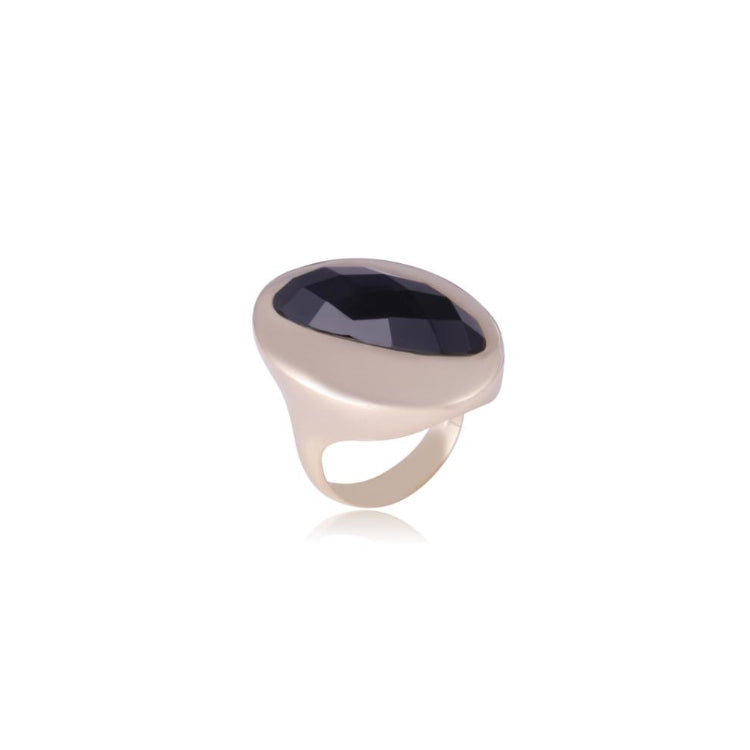 BLACK OBSIDIAN TIMES SQUARE RING |GOLD PLATED | NYFW | BRAINSTORM JEWELRY
