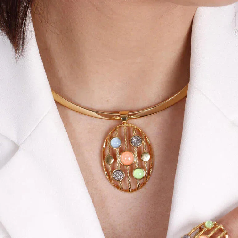 18K GOLD PLATED MONARCH CHOCKER NECKLACE | ROYALTY | BRAINSTORM JEWELRY - Brainstorm Jewelry