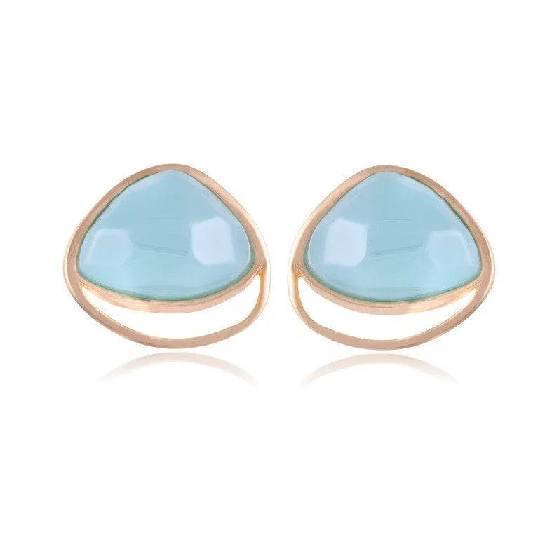 BLUE SKY AGATE NAUTICA EARRING | GOLD PLATED | OPULENCE | BRAINSTORM JEWELRY - Brainstorm Jewelry