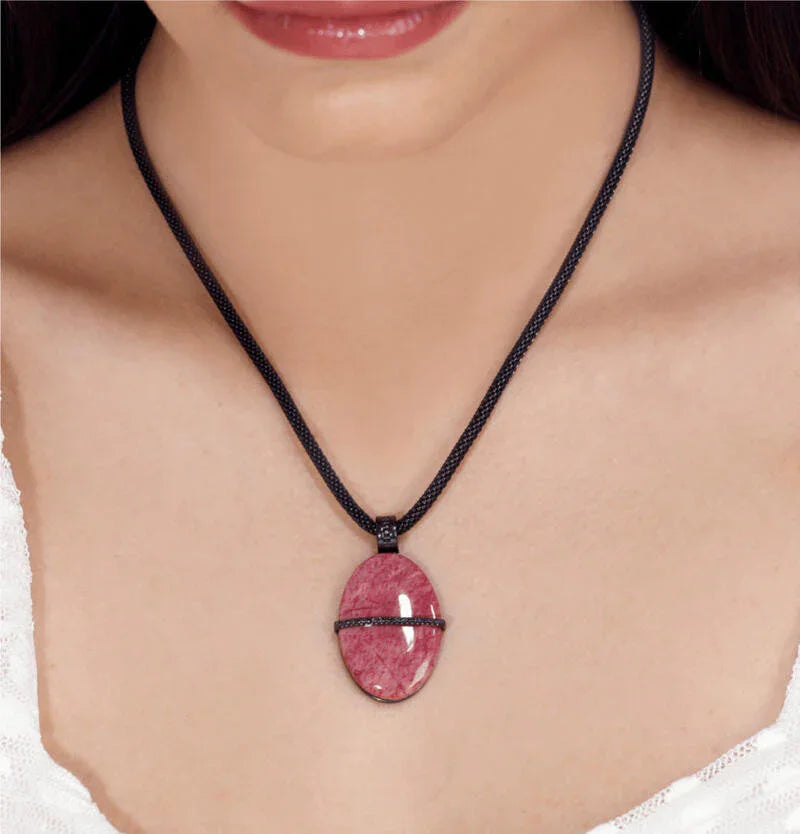 RED FELDSPAR CRIMSON EMBER PENDANT | GOLD PLATED | ECLIPSE | BRAINSTORM JEWELRY - Brainstorm Jewelry