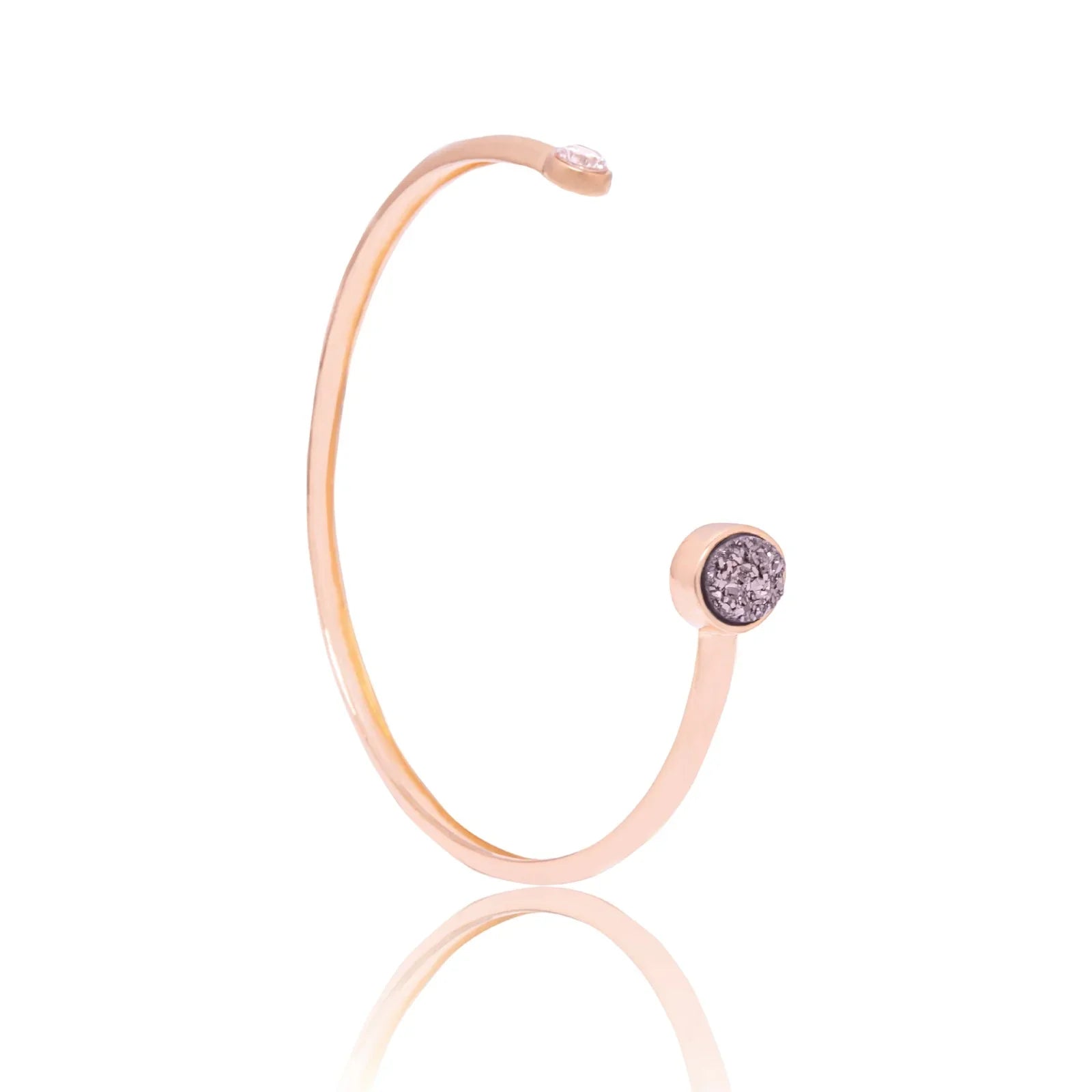 PLATINUM DRUSE LUSTRE BRACELET| GOLD PLATED | MINIMALIST | BRAINSTORM JEWELRY - Brainstorm Jewelry