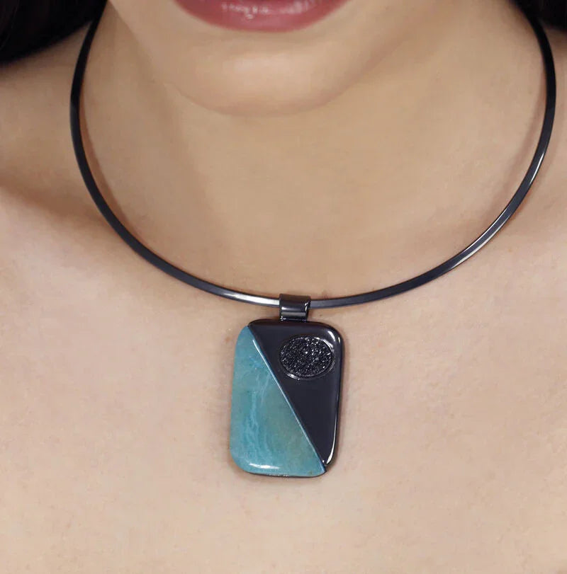 EMERALD FUSION LUMINA PENDANT | BLACK RHODIUM | ECLIPSE | BRAINSTORM JEWELRY - Brainstorm Jewelry