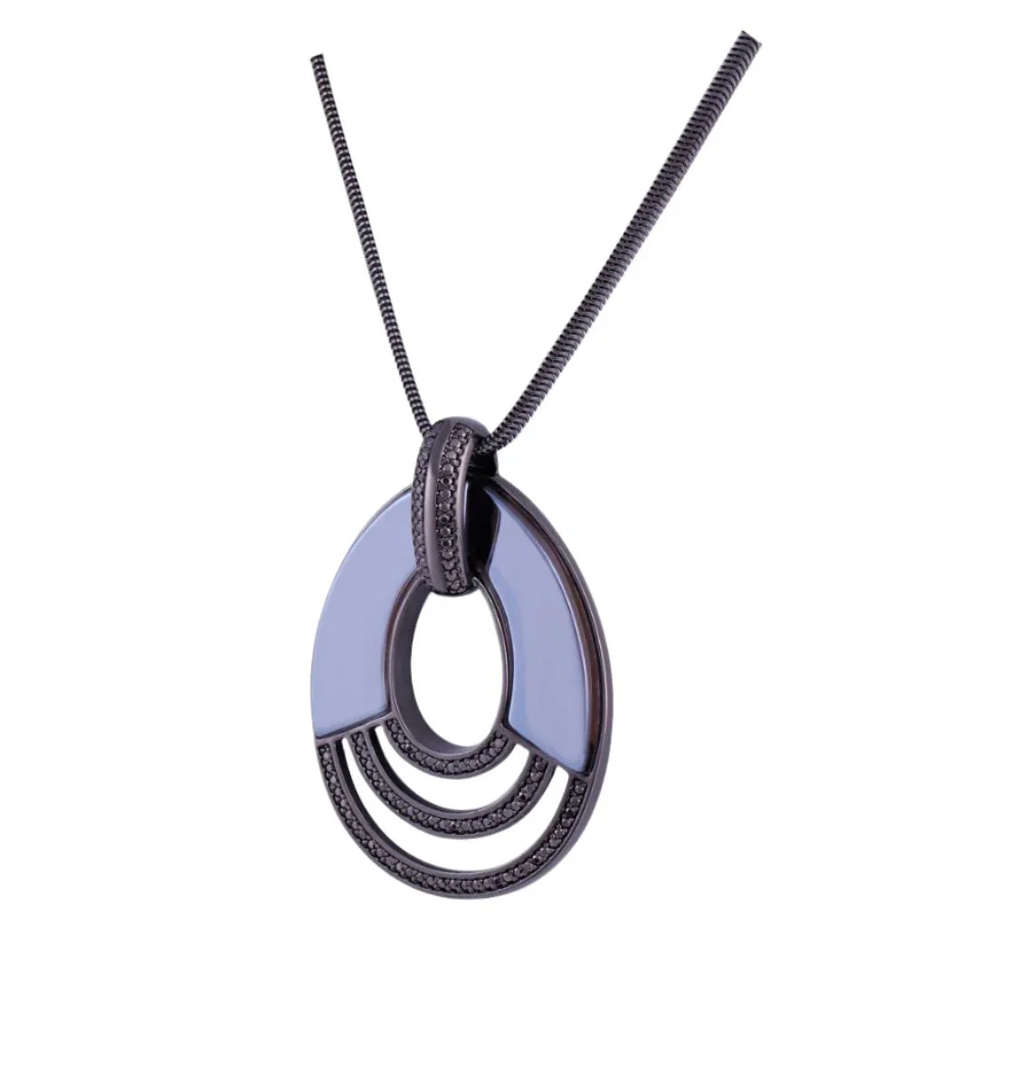 SMOKY QUARTZ PENDANT | BLACK RHODIUM | ECLIPSE | BRAINSTORM JEWELRY - Brainstorm Jewelry