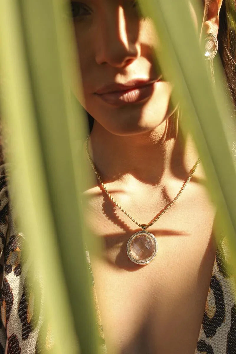 ROCKY CRYSTAL GREENWICH NECKLACE - GOLD PLATED | NYFW | BRAINSTORM JEWELRY - Brainstorm Jewelry