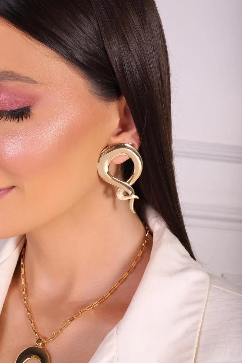 18K GOLD SPIRAL EARRING | GOLD PLATED | SHINE BRIGHT | BRAINSTORM JEWELRY - Brainstorm Jewelry