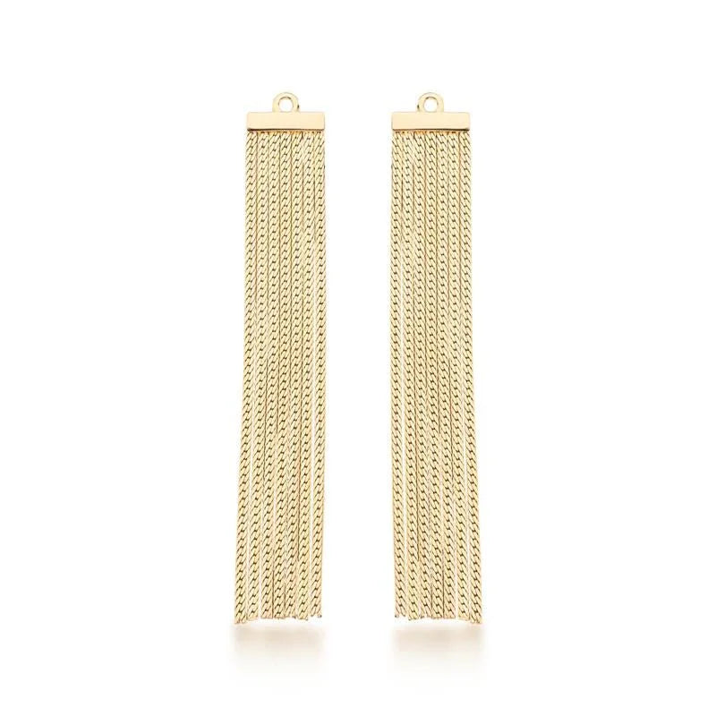 LONG FRINGE FOR EARRING | GOLD PLATED | OPULENCE | BRAINSTORM JEWELRY