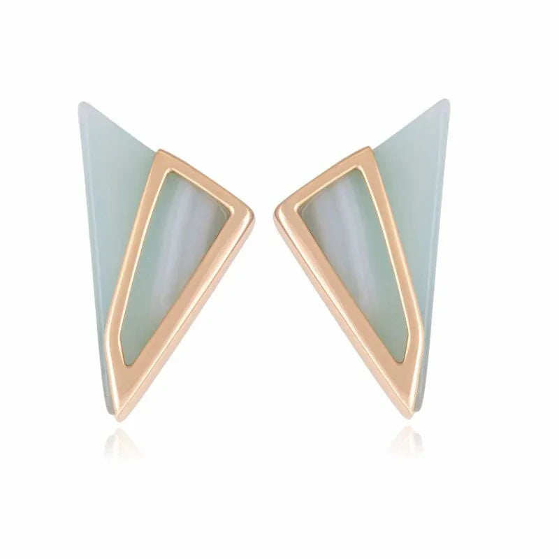 BLUE AGATE SCINTILLA EARRING | GOLD PLATED | NEW RADIANT RANGE | BRAINSTORM JEWELRY - Brainstorm Jewelry