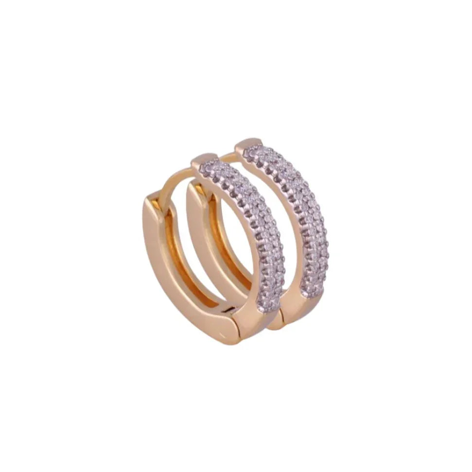 ZIRCONIA OVAL MEDIUM EARRING | GOLD PLATED | MINIMALIST | BRAINSTORM JEWELRY - Brainstorm Jewelry