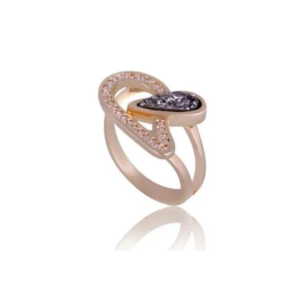 PLATINUM DRUSE SPARK RING | GOLD PLATED | NEW RADIANT RANGE| BRAINSTORM JEWELRY - Brainstorm Jewelry