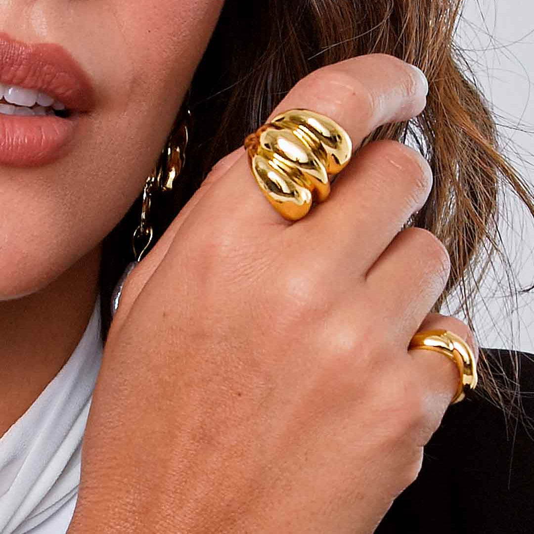 VISIONARY RING| 18K GOLD PLATED | UNSTOPPABLE COLLECTION | BRAINSTORM JEWELR