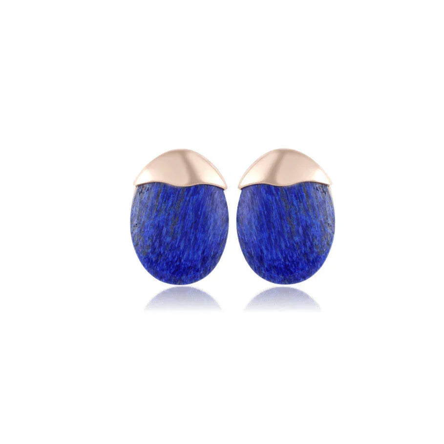 BLUE JASPER ZAFIR EARRING | GOLD PLATED | OPULENCE | BRAINSTORM JEWELRY - Brainstorm Jewelry