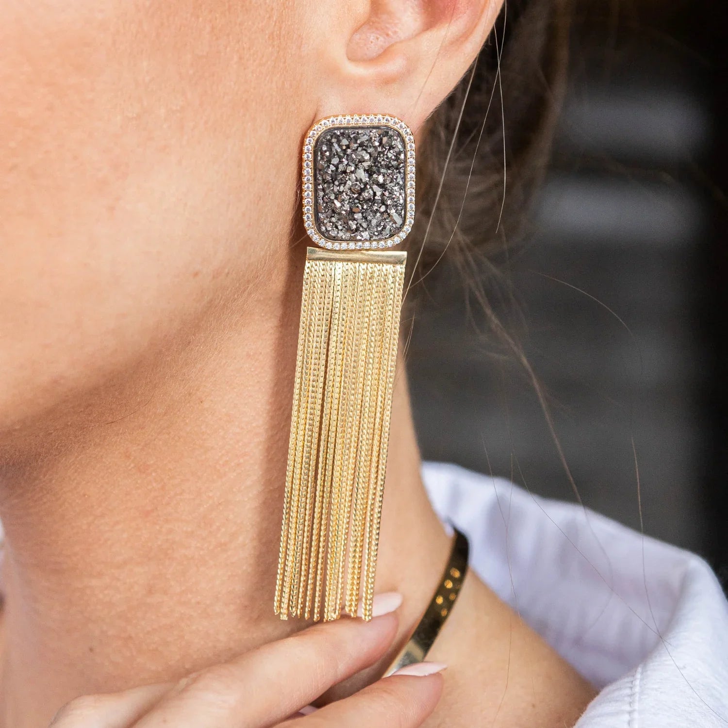 18K Gold Plated - Natural Brazilian Gemstones - Brainstorm Jewelry