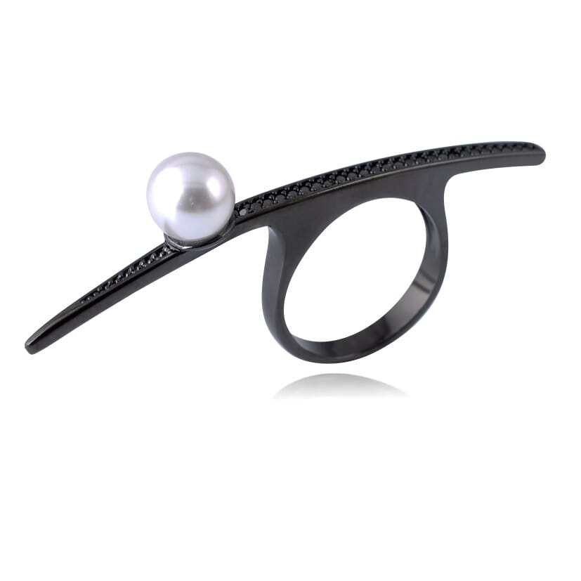 RING - BLACK METALLIZATION - PEARL