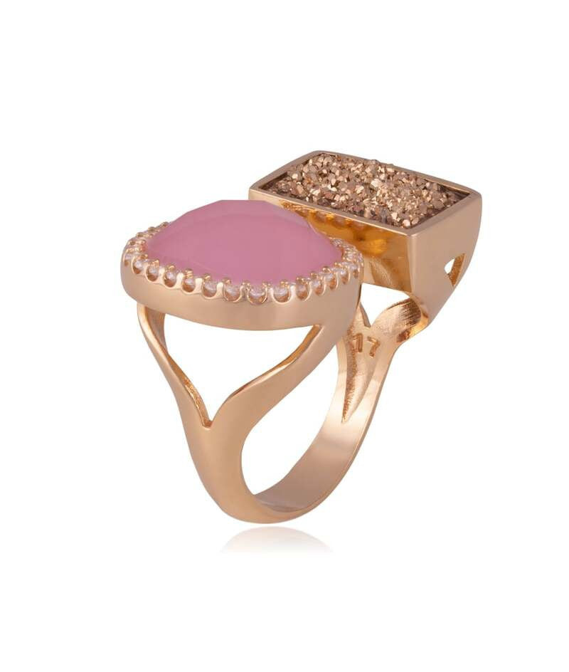 RING - GOLD PLATED - COLORFUL