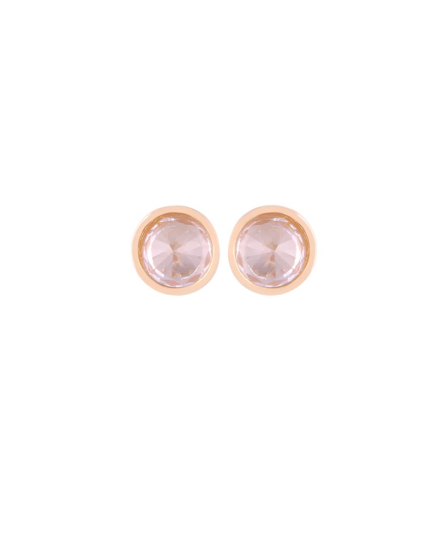 ZIRCONIA POINT OF LIGHT EARRING - GOLD PLATED