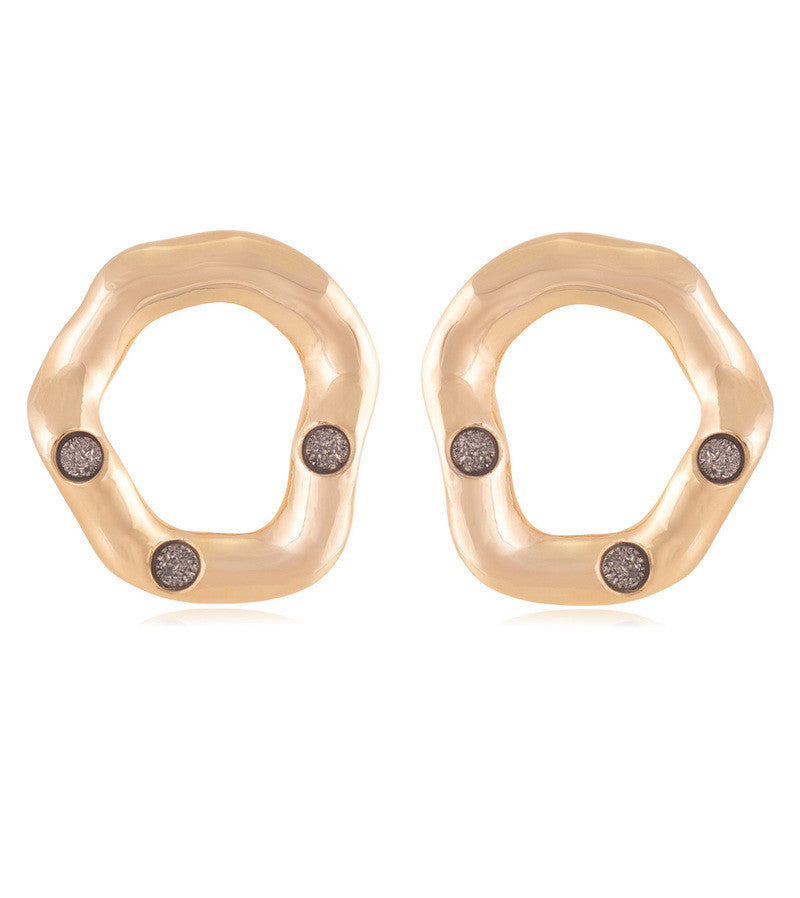 PLATINUM DRUSE - EARRING - GOLD PLATED