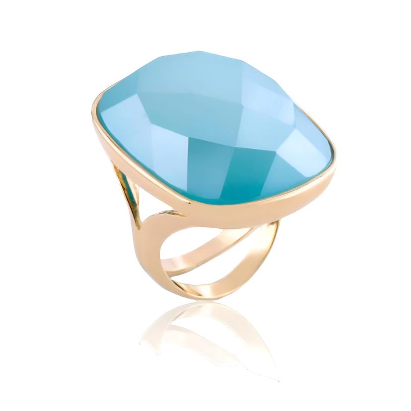 MADISON AVENUE RING -  BLUE AGATE SKY