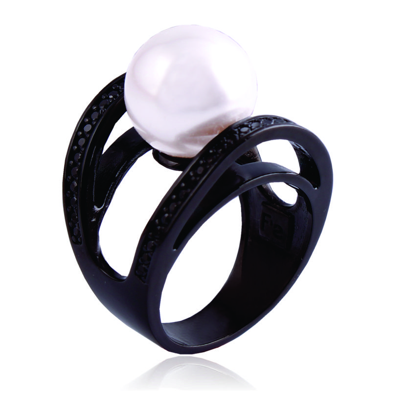 RING - BLACK METALLIZATION - PEARL