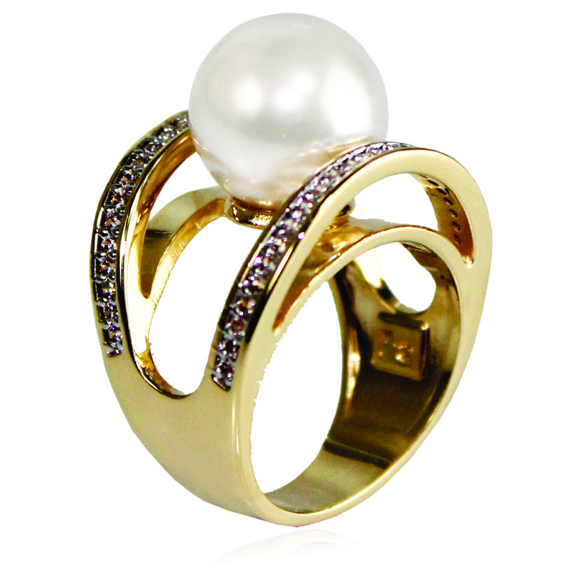 RING - GOLD PLATED - PEARL