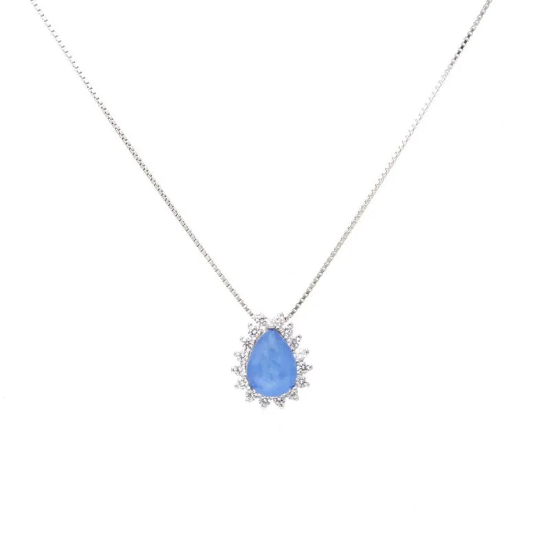 TANZANITE DROP LILY NECKLACE