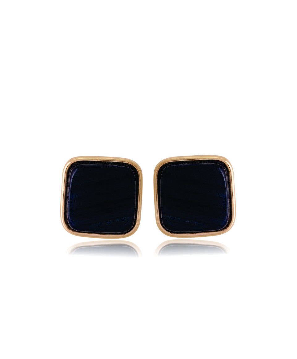 AGATE BIC - EARRING - GOLD PLATED -