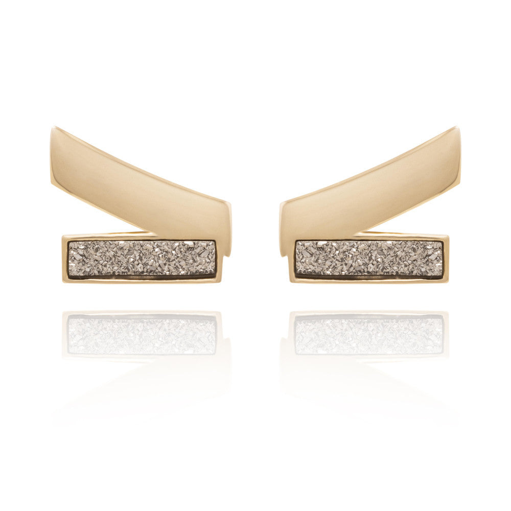 ROCKEFELLER RADIANCE EARRING - PLATINUM DRUSE