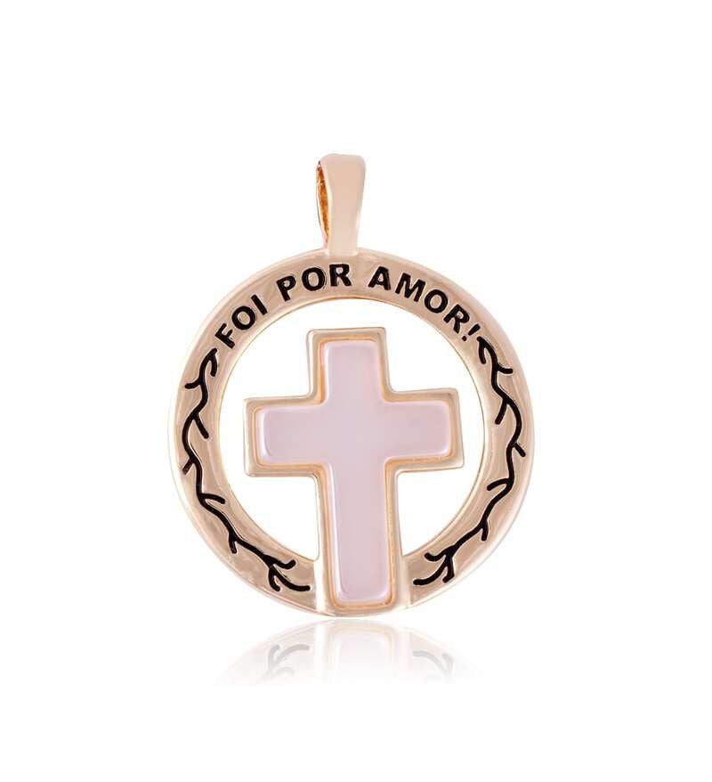 PENDANT - GOLD PLATED - AG. WHITE PER