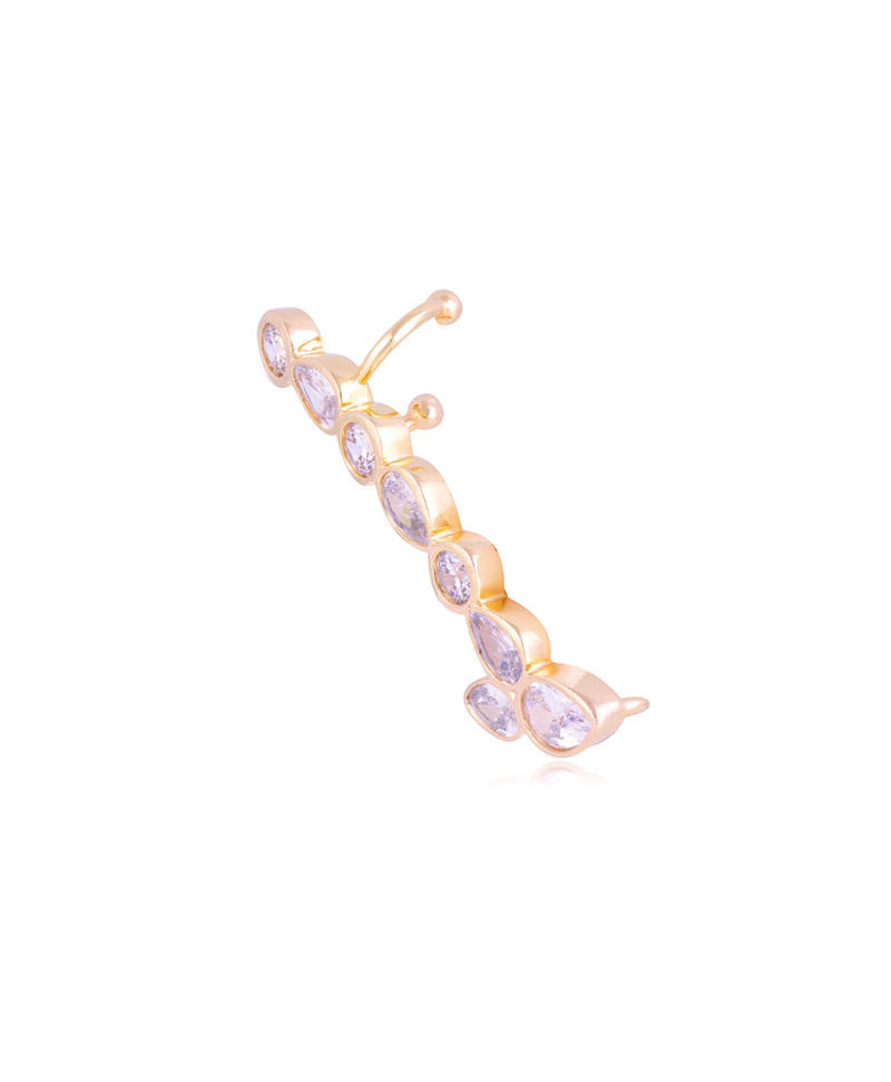 EARCUFF - NAVETTE ZIRCONIA - GOLD PLATED